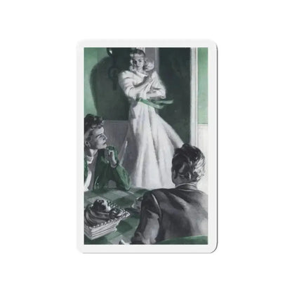 Miracle Mountain (2), Cosmopolitan, January 1944 (Magazine Illustration) Refrigerator Magnet 3 Inch - The Sticker Space