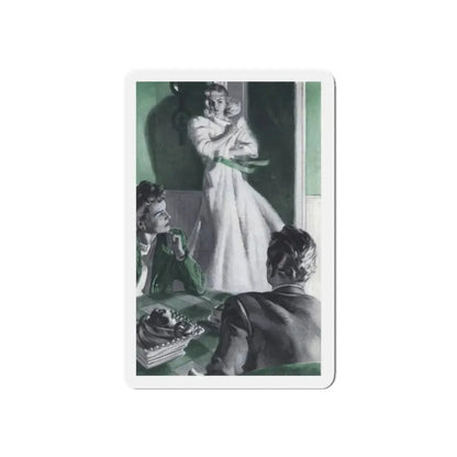 Miracle Mountain (2), Cosmopolitan, January 1944 (Magazine Illustration) Refrigerator Magnet - The Sticker Space