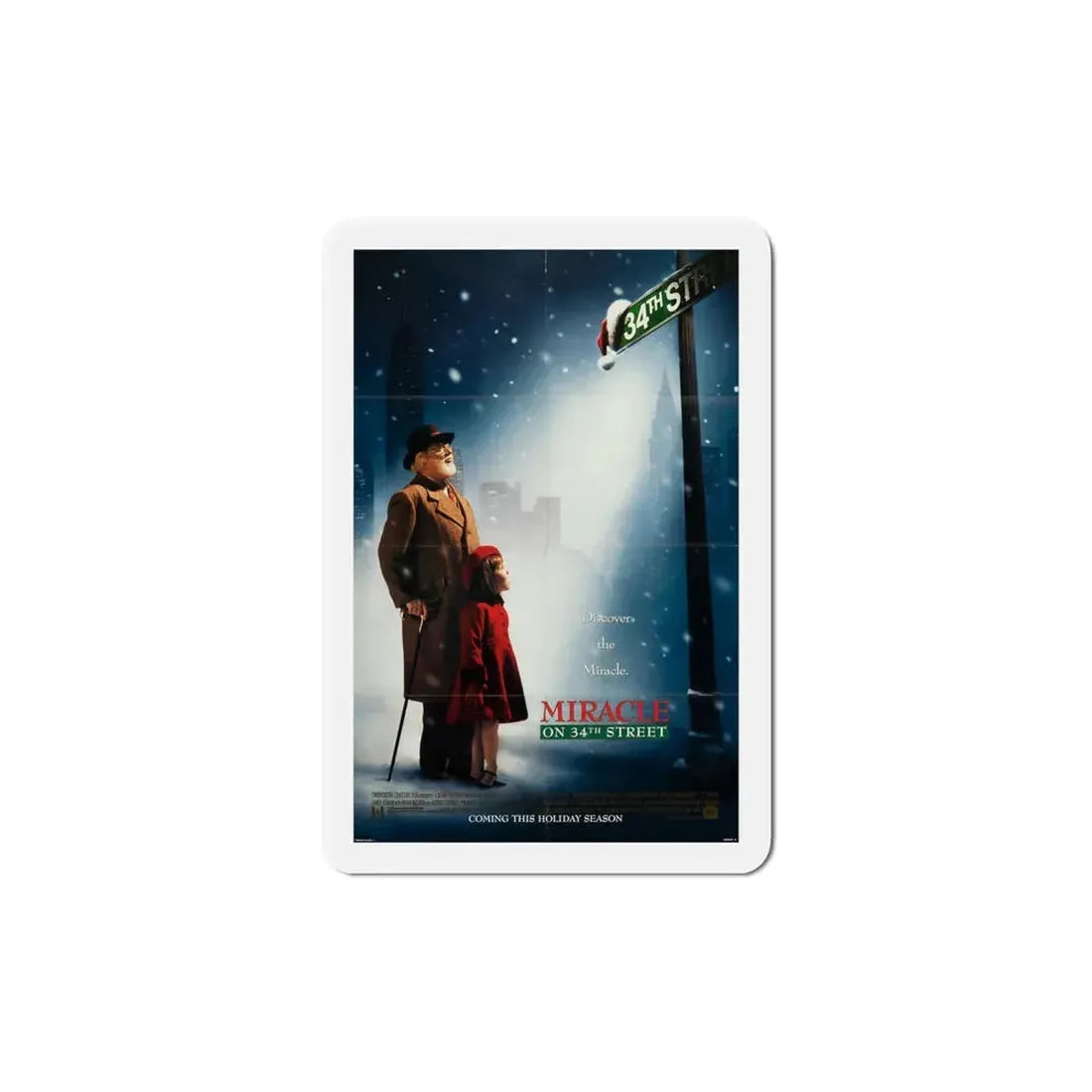 Miracle On 34th Street 1994 Movie Poster Refrigerator Magnet 6 Inch - The Sticker Space