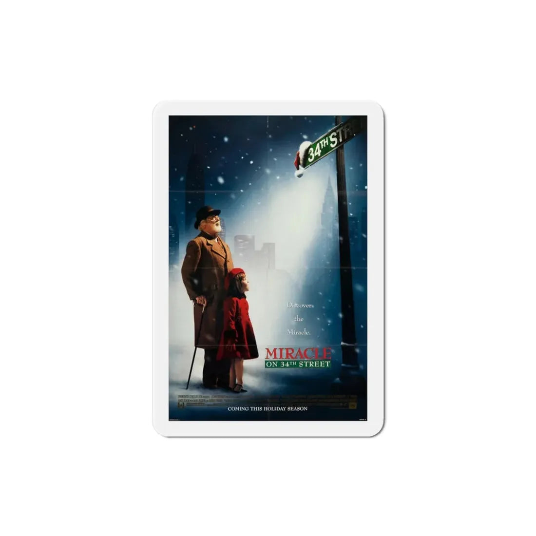 Miracle On 34th Street 1994 Movie Poster Refrigerator Magnet - The Sticker Space