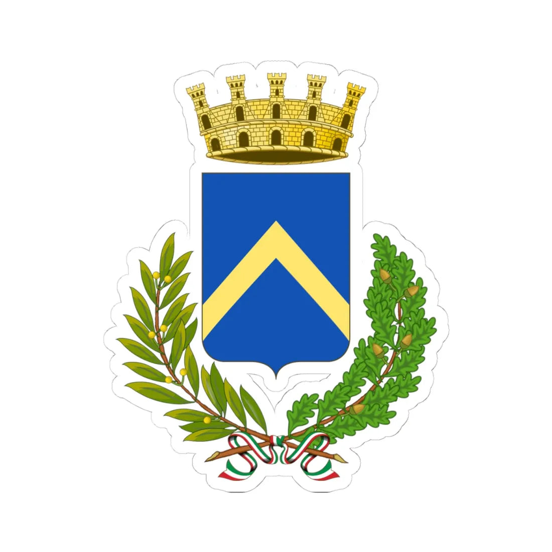 Mirandola-Stemma (Italy) (Coat of Arms) STICKER Vinyl Kiss-Cut Decal 4 Inch White - The Sticker Space
