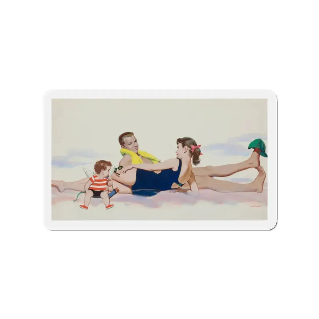 Mirror magazine story illustration, August 12, 1956 (Magazine Illustration) Refrigerator Magnet - The Sticker Space