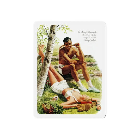 Mirror, Mirror on the Wall, Good Housekeeping, May 1945 (Magazine Illustration) Refrigerator Magnet 6 Inch - The Sticker Space