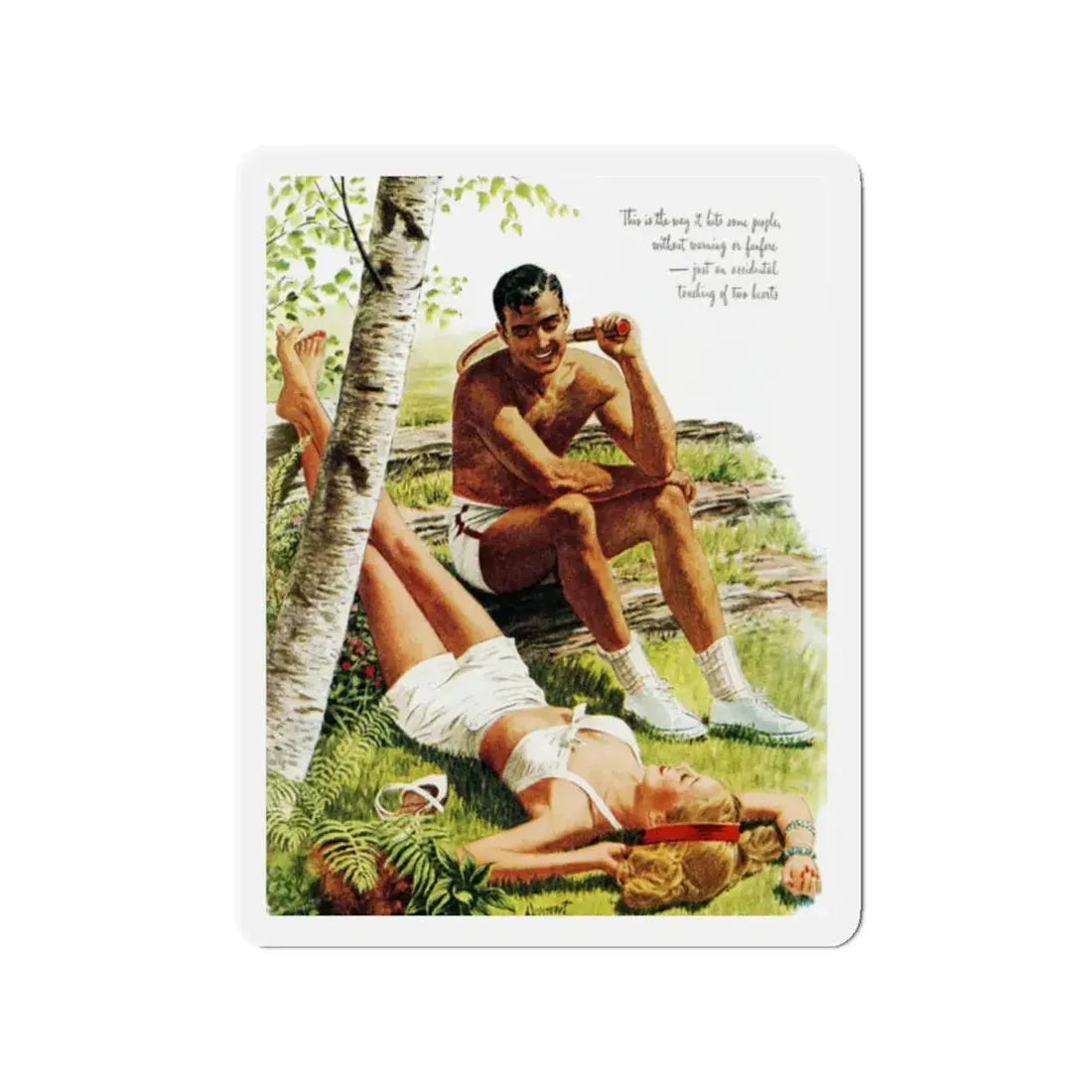 Mirror, Mirror on the Wall, Good Housekeeping, May 1945 (Magazine Illustration) Refrigerator Magnet - The Sticker Space