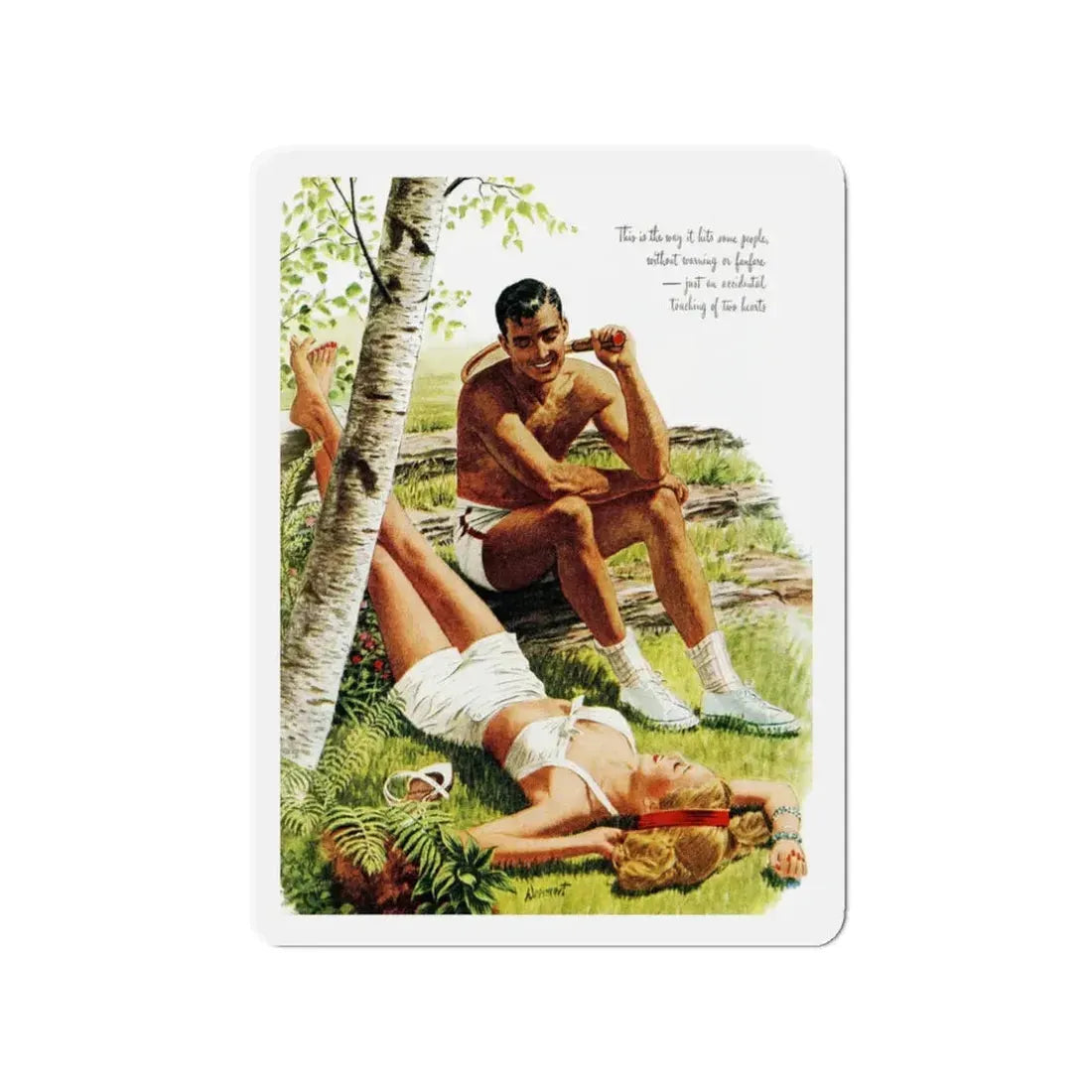 Mirror, Mirror on the Wall, Good Housekeeping, May 1945 (Magazine Illustration) Refrigerator Magnet - The Sticker Space