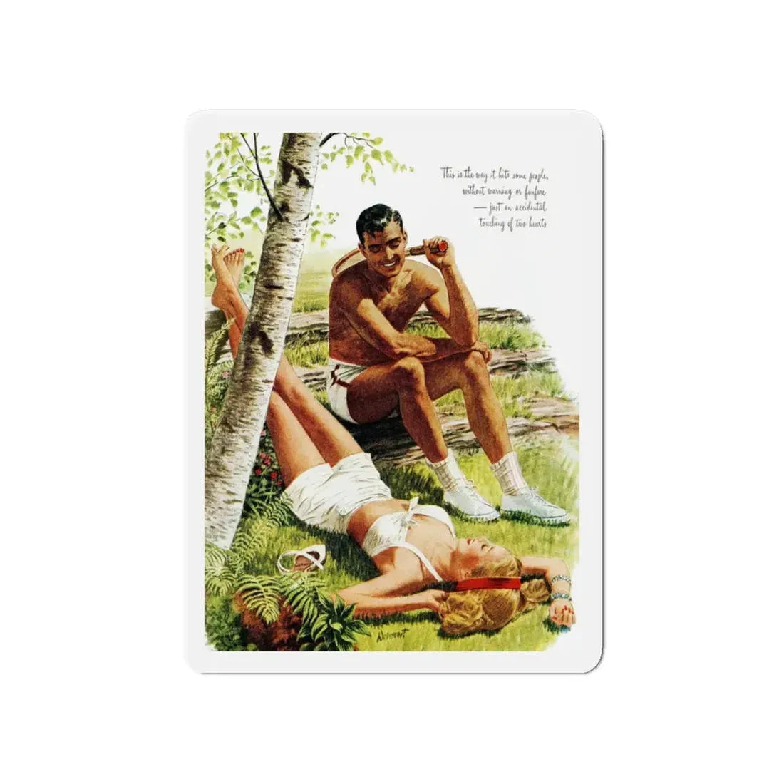 Mirror, Mirror on the Wall, Good Housekeeping, May 1945 (Magazine Illustration) Refrigerator Magnet - The Sticker Space