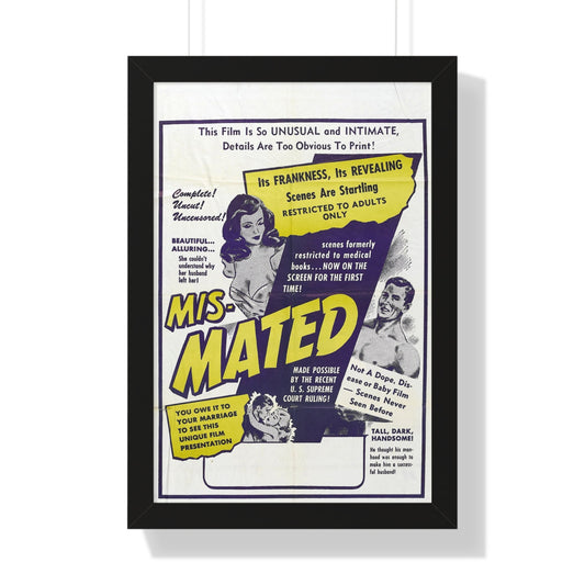 MIS-MATED 1952 - Framed Movie Poster-16″ x 24″-The Sticker Space