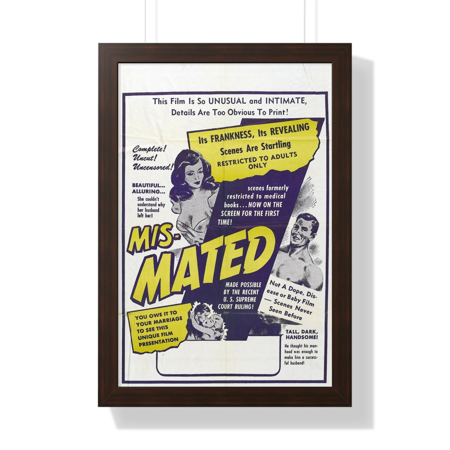 MIS-MATED 1952 - Framed Movie Poster-16″ x 24″-The Sticker Space