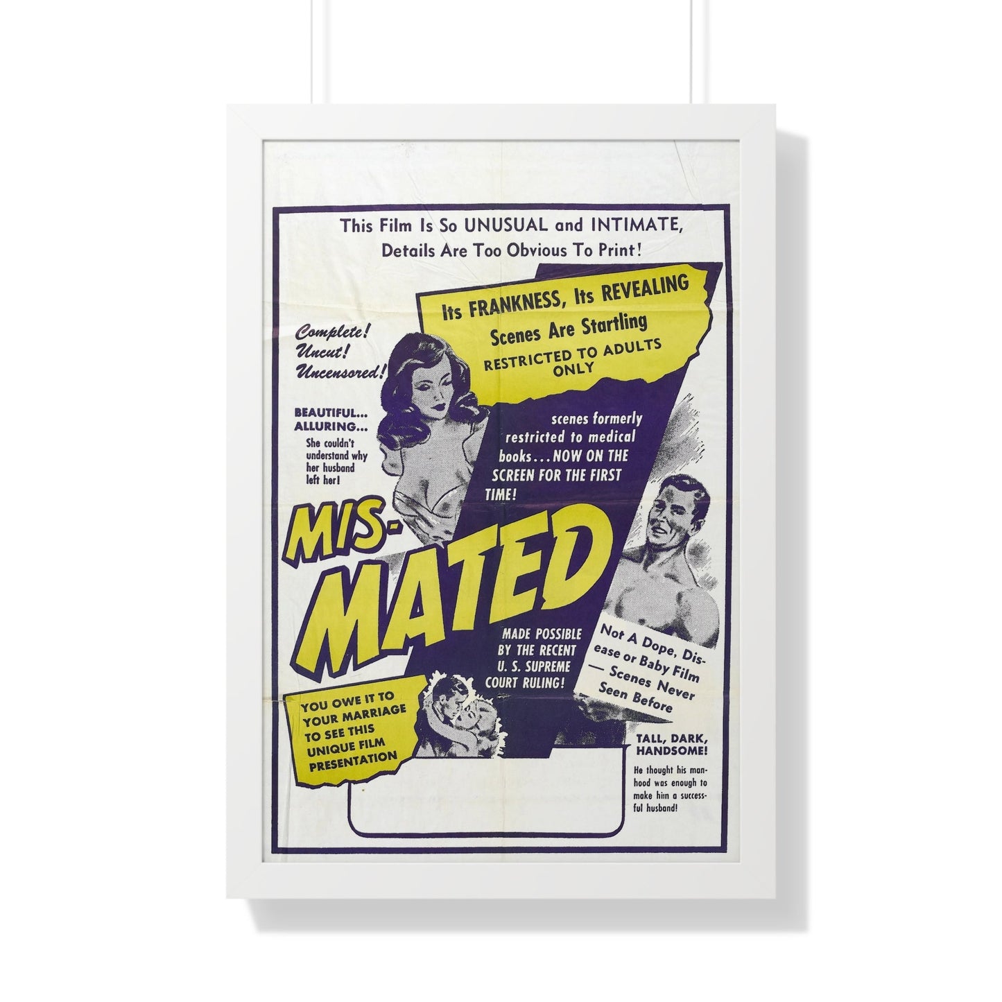 MIS-MATED 1952 - Framed Movie Poster-20" x 30"-The Sticker Space