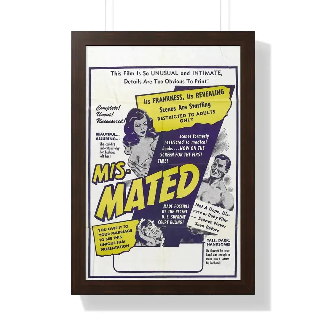 MIS-MATED 1952 - Framed Movie Poster - The Sticker Space
