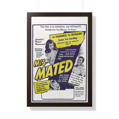 MIS-MATED 1952 - Framed Movie Poster - The Sticker Space