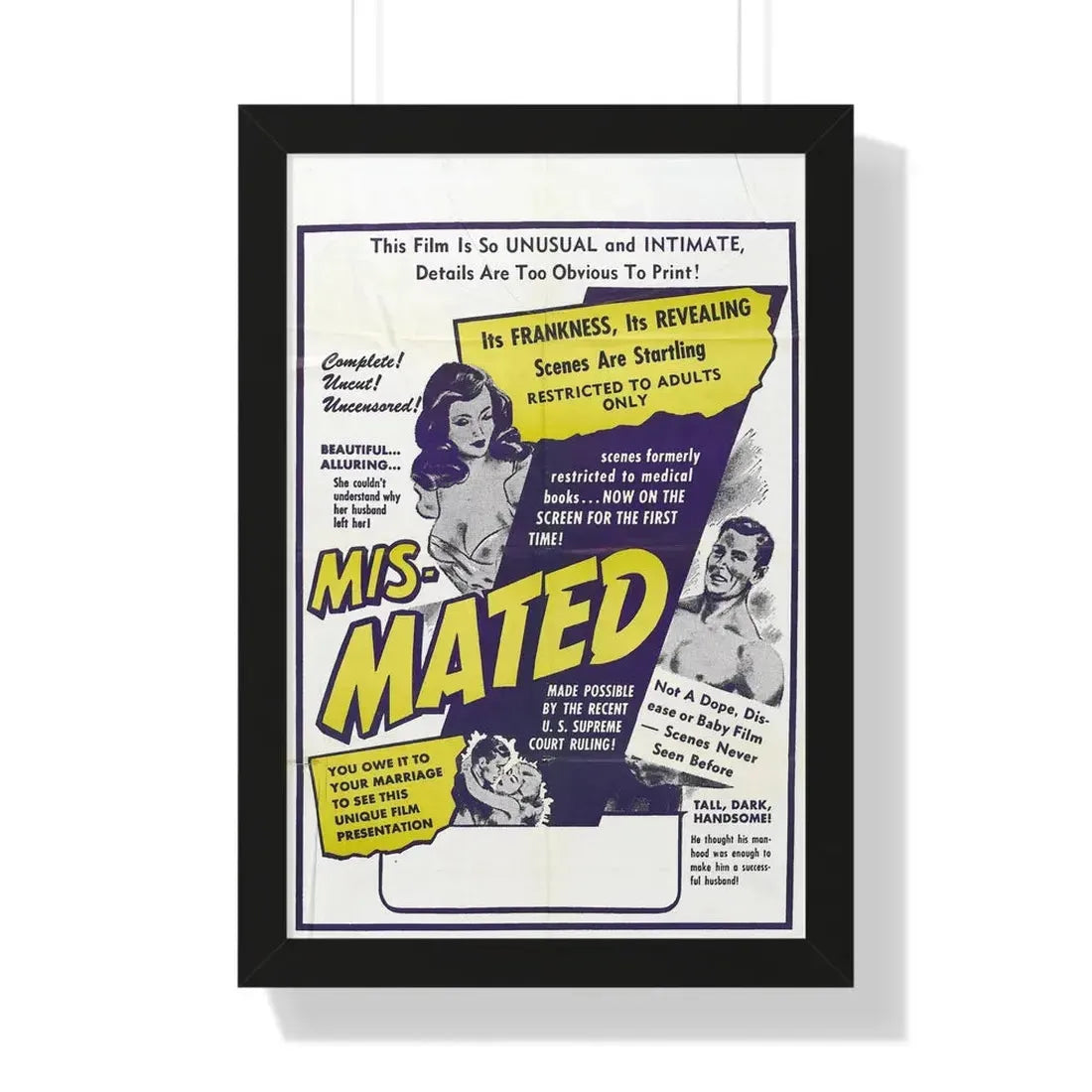 MIS-MATED 1952 - Framed Movie Poster - The Sticker Space