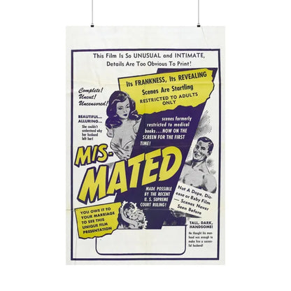 MIS-MATED 1952 - Paper Movie Poster - The Sticker Space