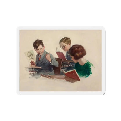 Misbehaving, Cream of Wheat Advertisement, 1925 (Magazine Illustration) Refrigerator Magnet 2 Inch - The Sticker Space