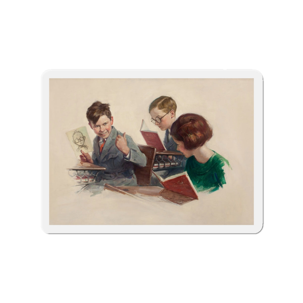 Misbehaving, Cream of Wheat Advertisement, 1925 (Magazine Illustration) Refrigerator Magnet-3" x 3"-The Sticker Space