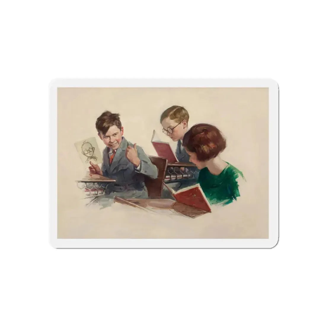 Misbehaving, Cream of Wheat Advertisement, 1925 (Magazine Illustration) Refrigerator Magnet 5 Inch - The Sticker Space