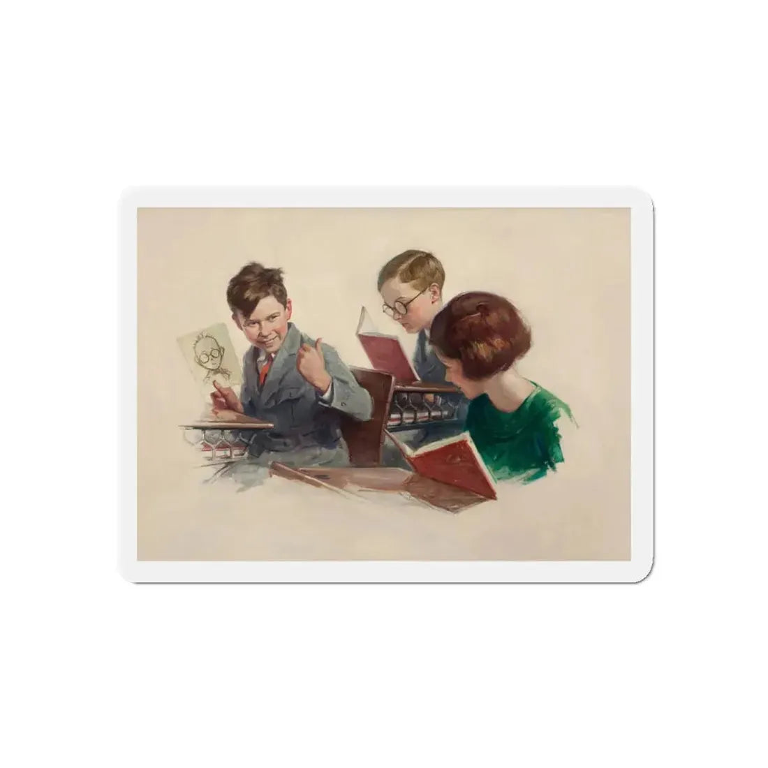 Misbehaving, Cream of Wheat Advertisement, 1925 (Magazine Illustration) Refrigerator Magnet 6 Inch - The Sticker Space