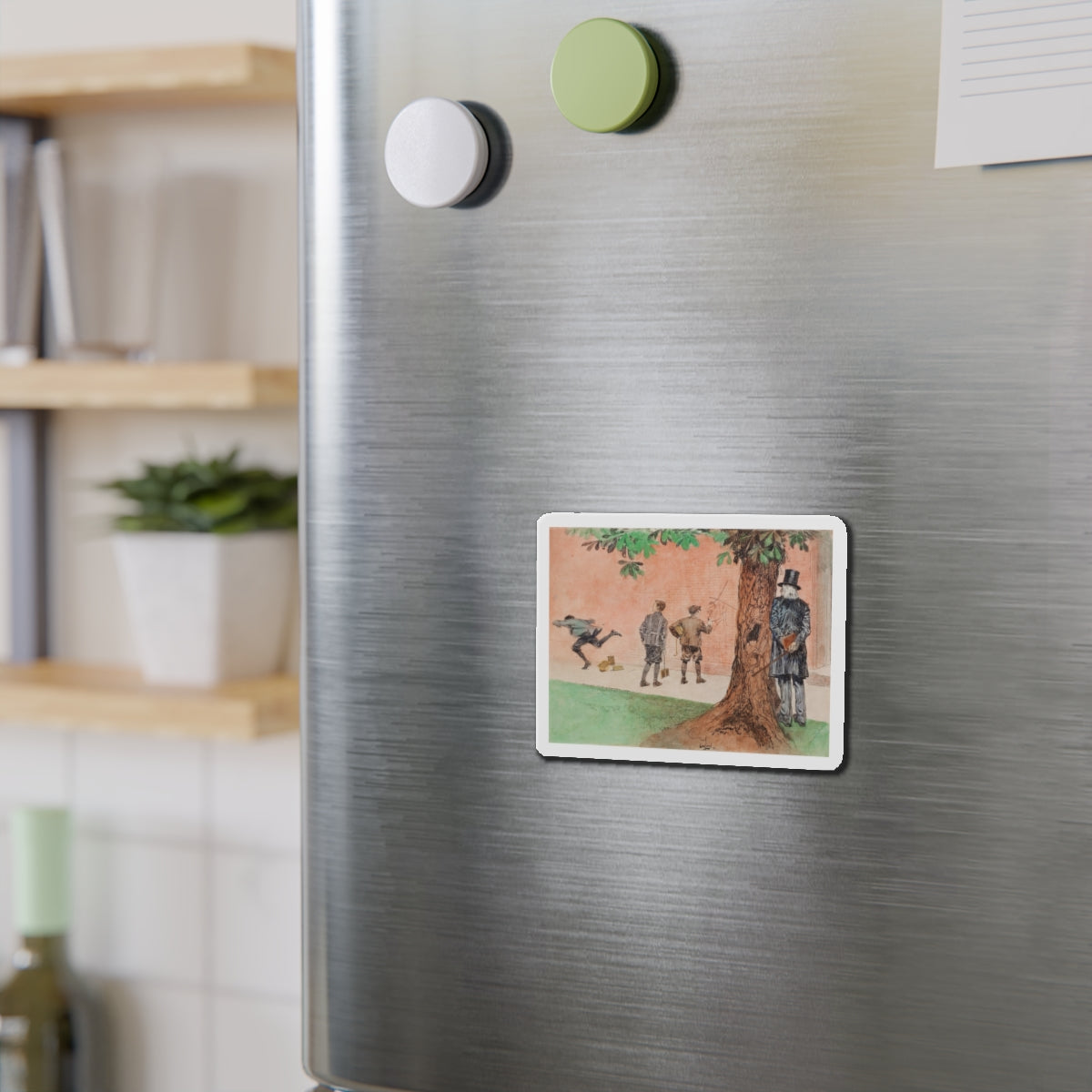 Misbehaving (Magazine Illustration) Refrigerator Magnet-The Sticker Space