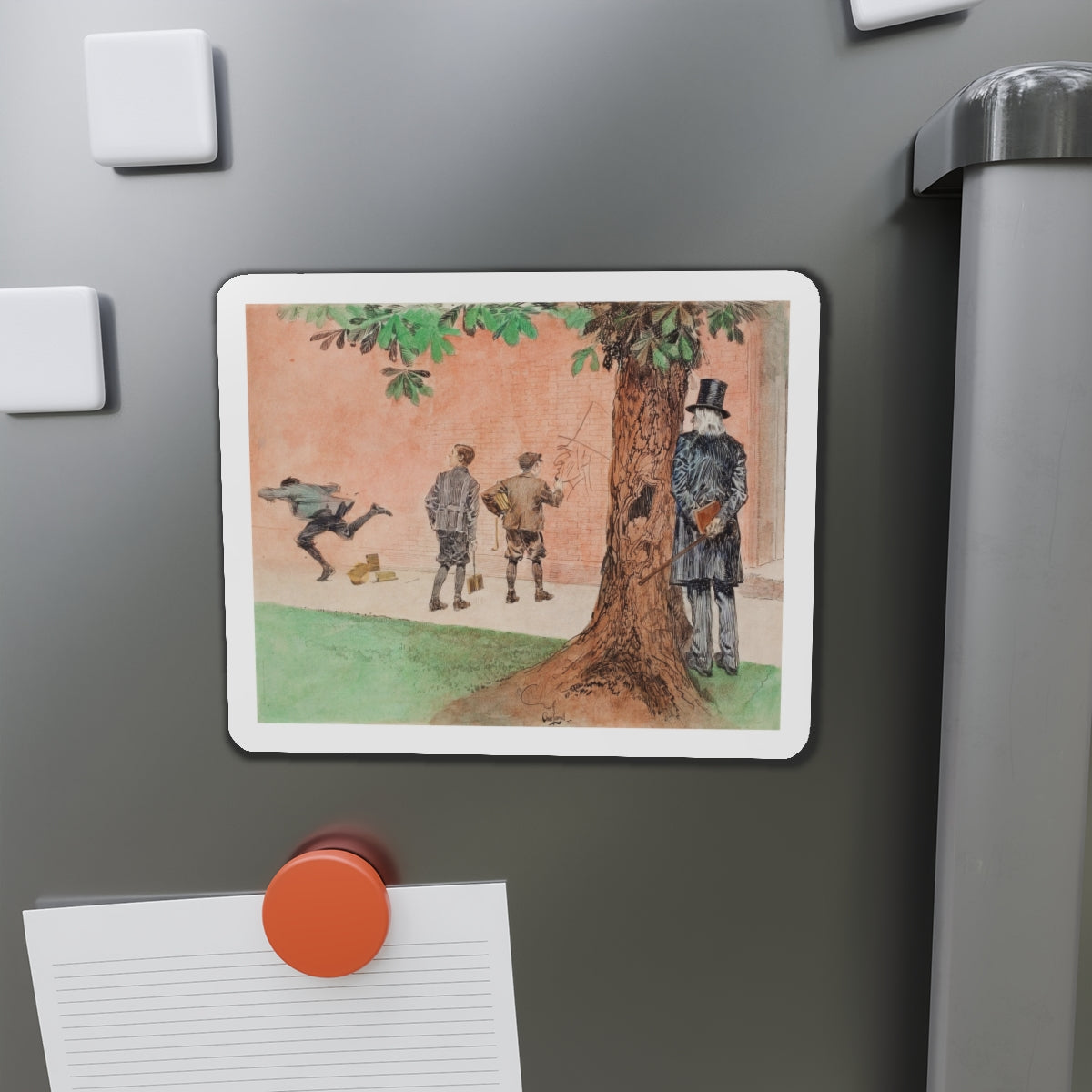 Misbehaving (Magazine Illustration) Refrigerator Magnet-The Sticker Space