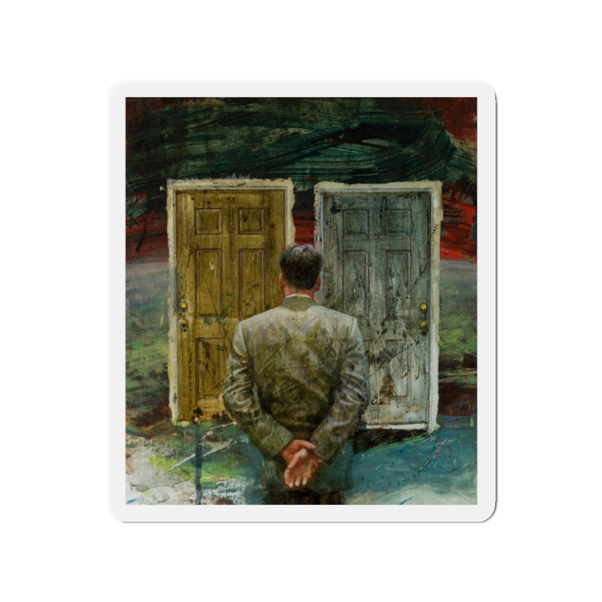 Miscellaneous illustrations 10 (Magazine Illustration) Refrigerator Magnet-2" x 2"-The Sticker Space