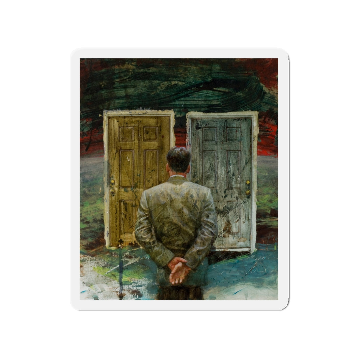 Miscellaneous illustrations 10 (Magazine Illustration) Refrigerator Magnet-3" x 3"-The Sticker Space