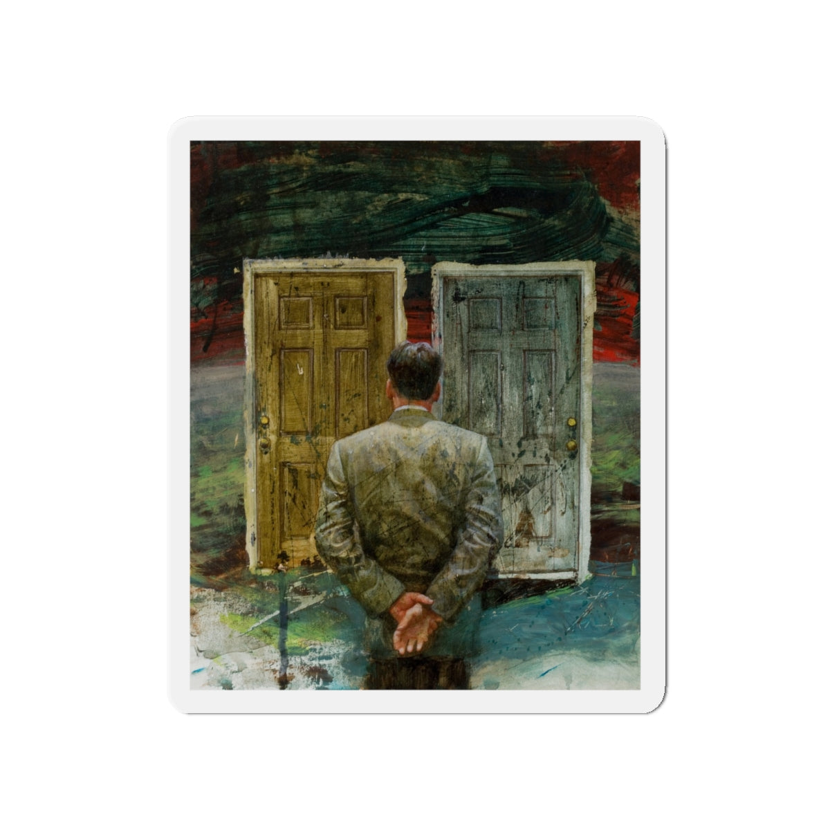 Miscellaneous illustrations 10 (Magazine Illustration) Refrigerator Magnet-4" x 4"-The Sticker Space