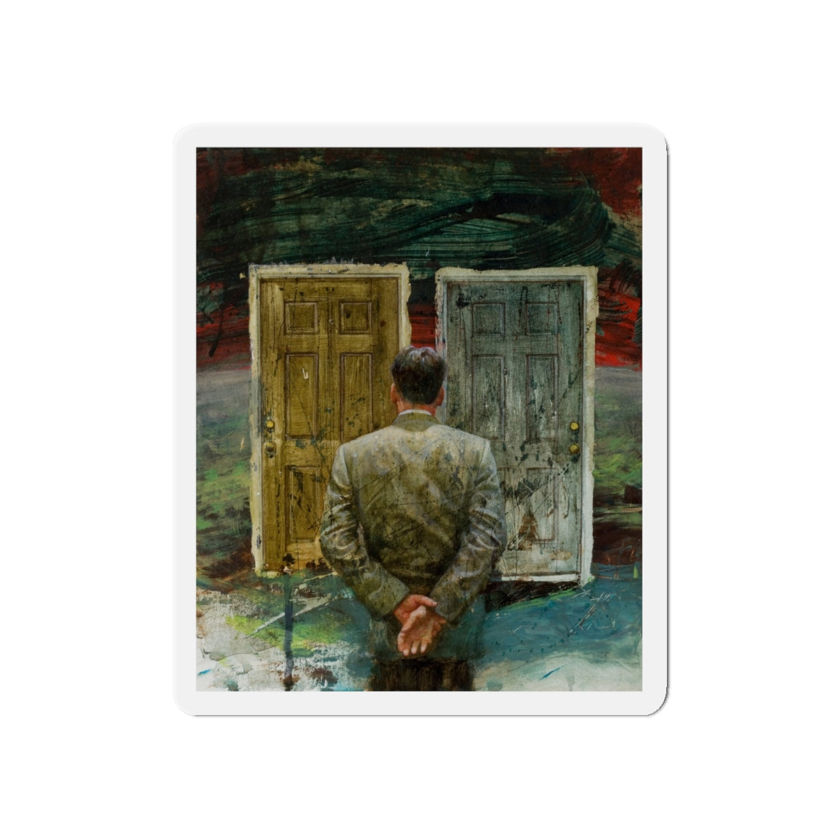 Miscellaneous illustrations 10 (Magazine Illustration) Refrigerator Magnet-5" x 5"-The Sticker Space