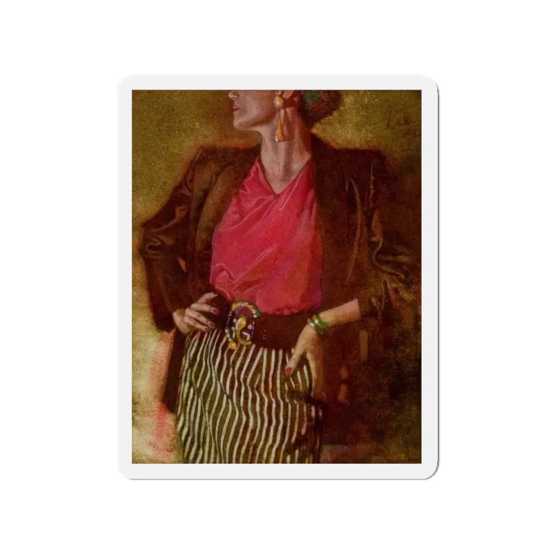 Miscellaneous illustrations 11 (Magazine Illustration) Refrigerator Magnet 3 Inch - The Sticker Space