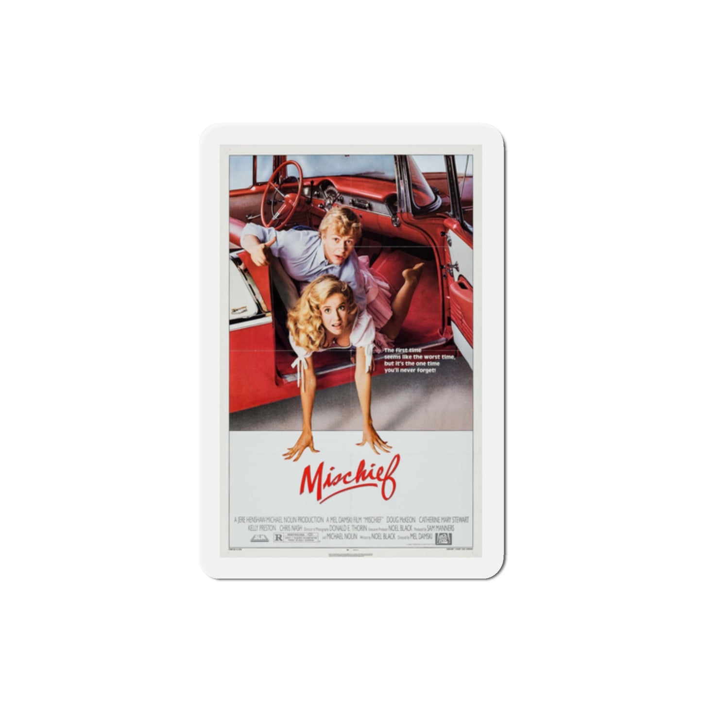 Mischief 1985 Movie Poster Die-Cut Magnet-2" x 2"-The Sticker Space