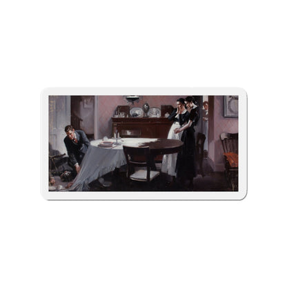 Mishap in the Dining Room (Magazine Illustration) Refrigerator Magnet-4" x 4"-The Sticker Space