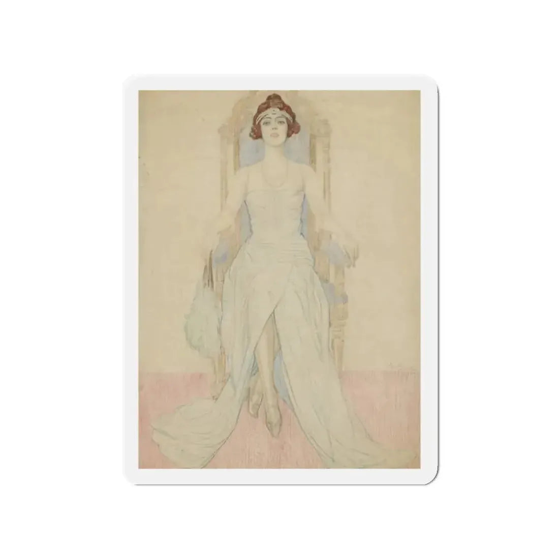 Miss Alice Weaver (Magazine Illustration) Refrigerator Magnet 2 Inch - The Sticker Space