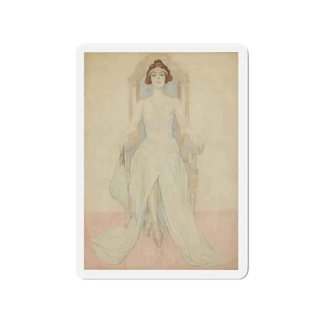 Miss Alice Weaver (Magazine Illustration) Refrigerator Magnet 3 Inch - The Sticker Space