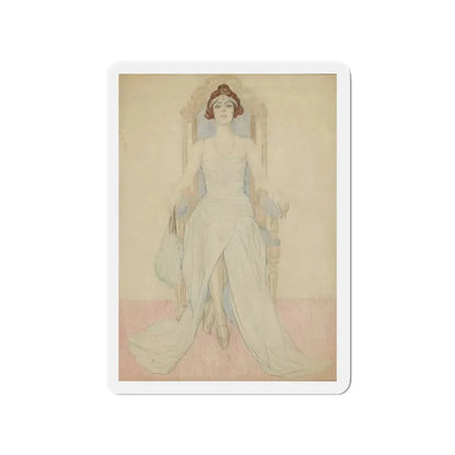 Miss Alice Weaver (Magazine Illustration) Refrigerator Magnet 3 Inch - The Sticker Space