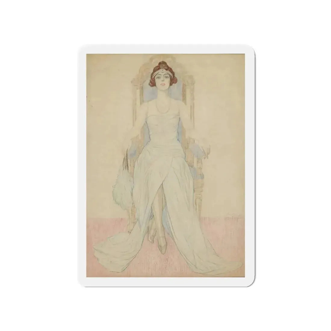 Miss Alice Weaver (Magazine Illustration) Refrigerator Magnet - The Sticker Space