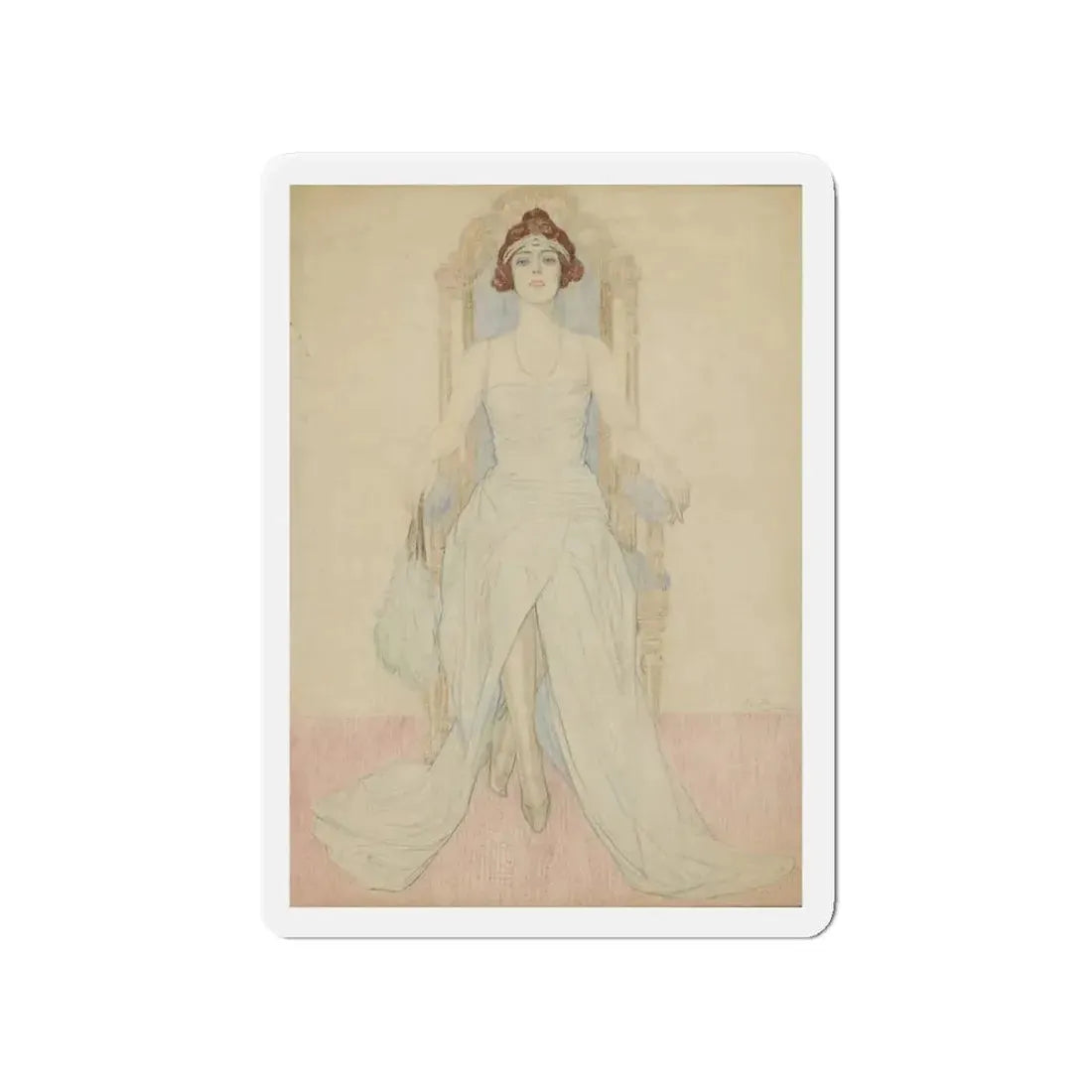 Miss Alice Weaver (Magazine Illustration) Refrigerator Magnet - The Sticker Space