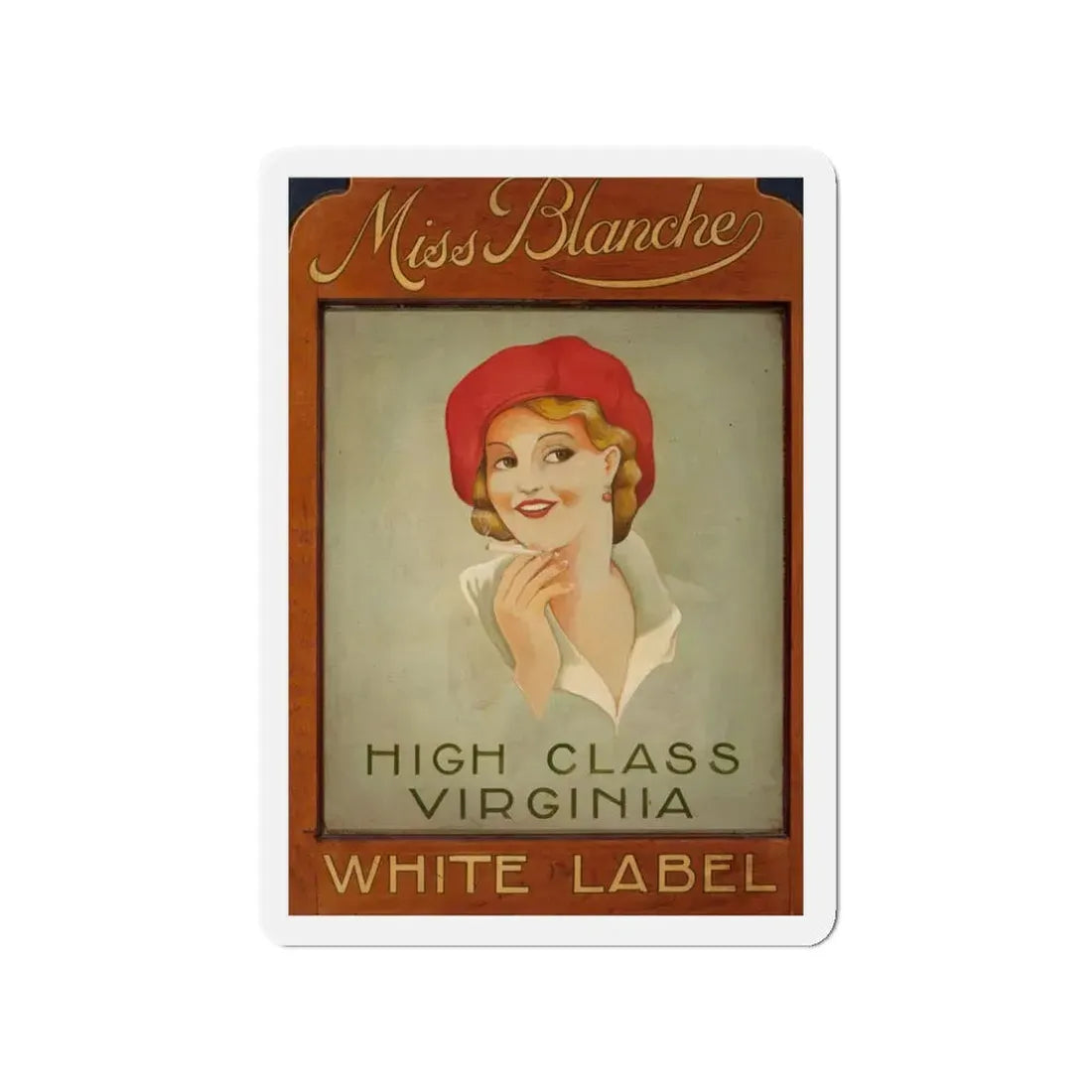 Miss Blanche, High Class Virginia, Virginia Slims Cigarette advertisement (Magazine Illustration) Refrigerator Magnet 3 Inch - The Sticker Space
