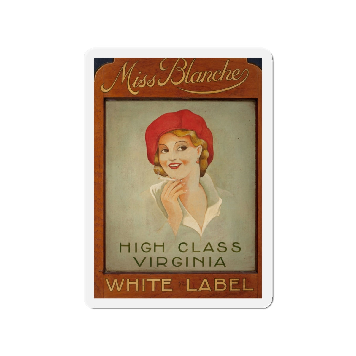 Miss Blanche, High Class Virginia, Virginia Slims Cigarette advertisement (Magazine Illustration) Refrigerator Magnet-3" x 3"-The Sticker Space