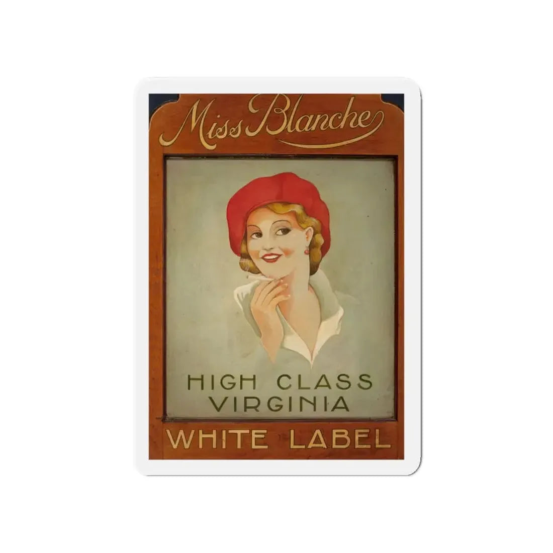 Miss Blanche, High Class Virginia, Virginia Slims Cigarette advertisement (Magazine Illustration) Refrigerator Magnet 4 Inch - The Sticker Space