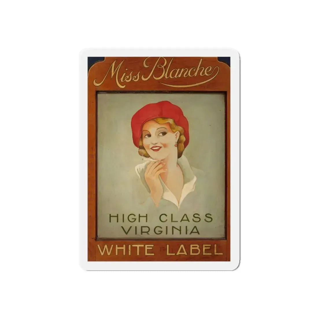 Miss Blanche, High Class Virginia, Virginia Slims Cigarette advertisement (Magazine Illustration) Refrigerator Magnet - The Sticker Space