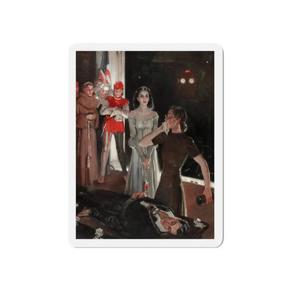 Miss Buell, Redbook illustration, March 1959 (Magazine Illustration) Refrigerator Magnet 5 Inch - The Sticker Space