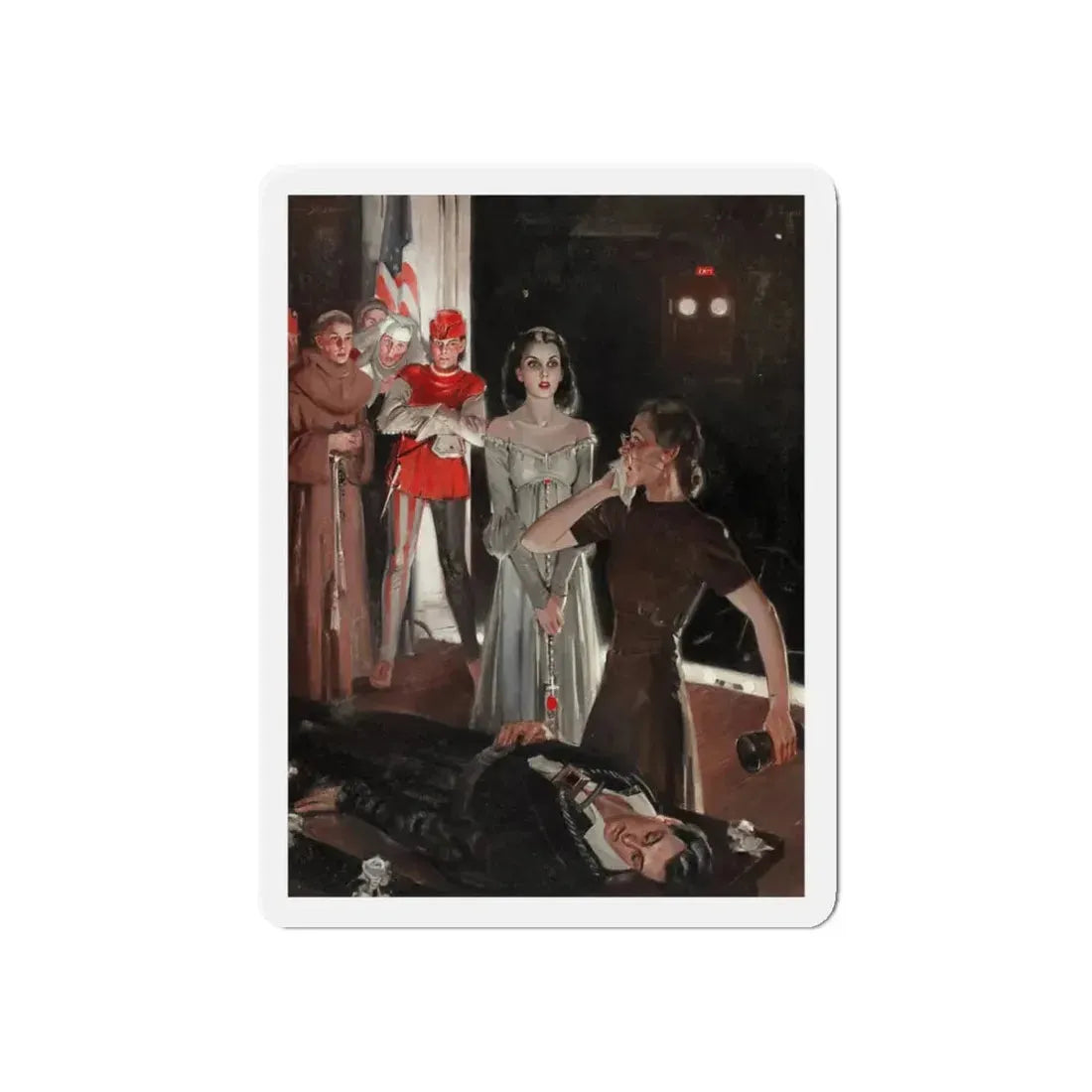 Miss Buell, Redbook illustration, March 1959 (Magazine Illustration) Refrigerator Magnet - The Sticker Space