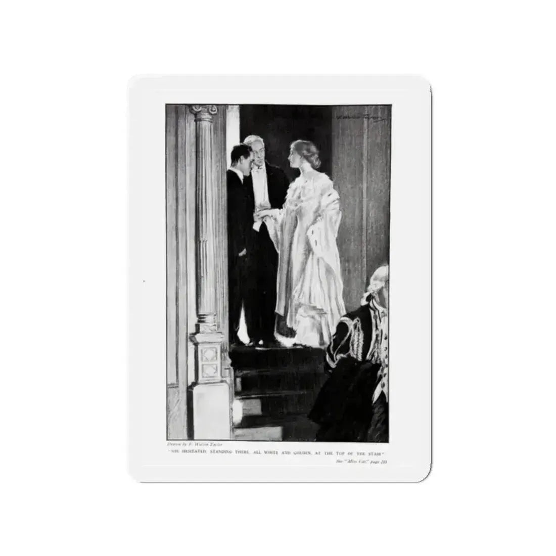 Miss Cal, McClure's Magazine, December 1910 (Magazine Illustration) Refrigerator Magnet 2 Inch - The Sticker Space