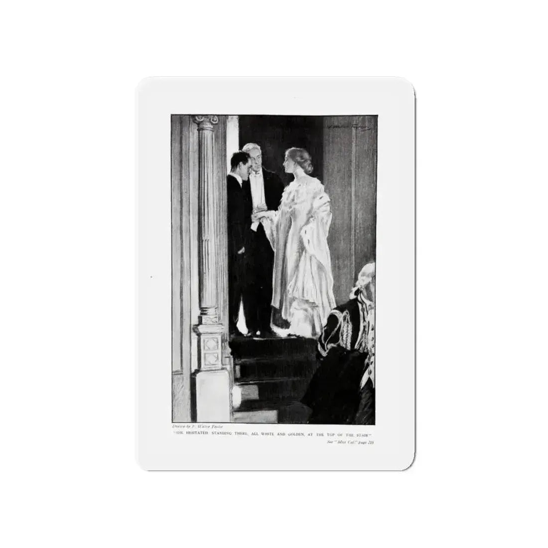 Miss Cal, McClure's Magazine, December 1910 (Magazine Illustration) Refrigerator Magnet 4 Inch - The Sticker Space