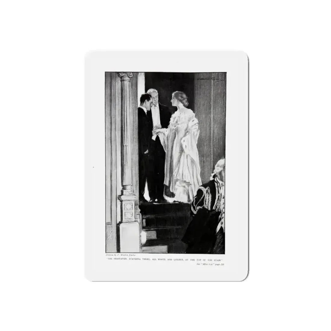 Miss Cal, McClure's Magazine, December 1910 (Magazine Illustration) Refrigerator Magnet 6 Inch - The Sticker Space