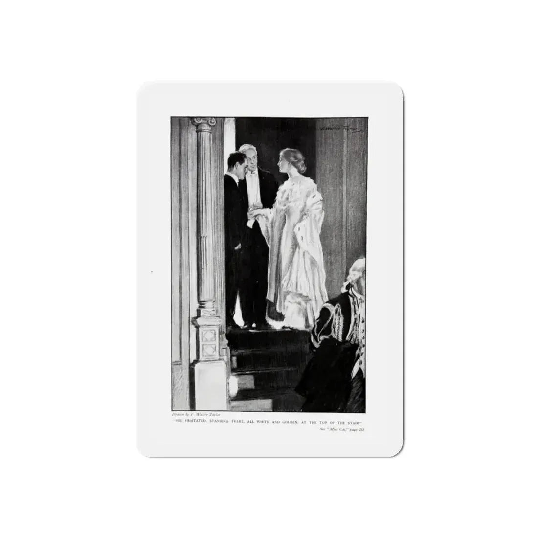 Miss Cal, McClure's Magazine, December 1910 (Magazine Illustration) Refrigerator Magnet - The Sticker Space