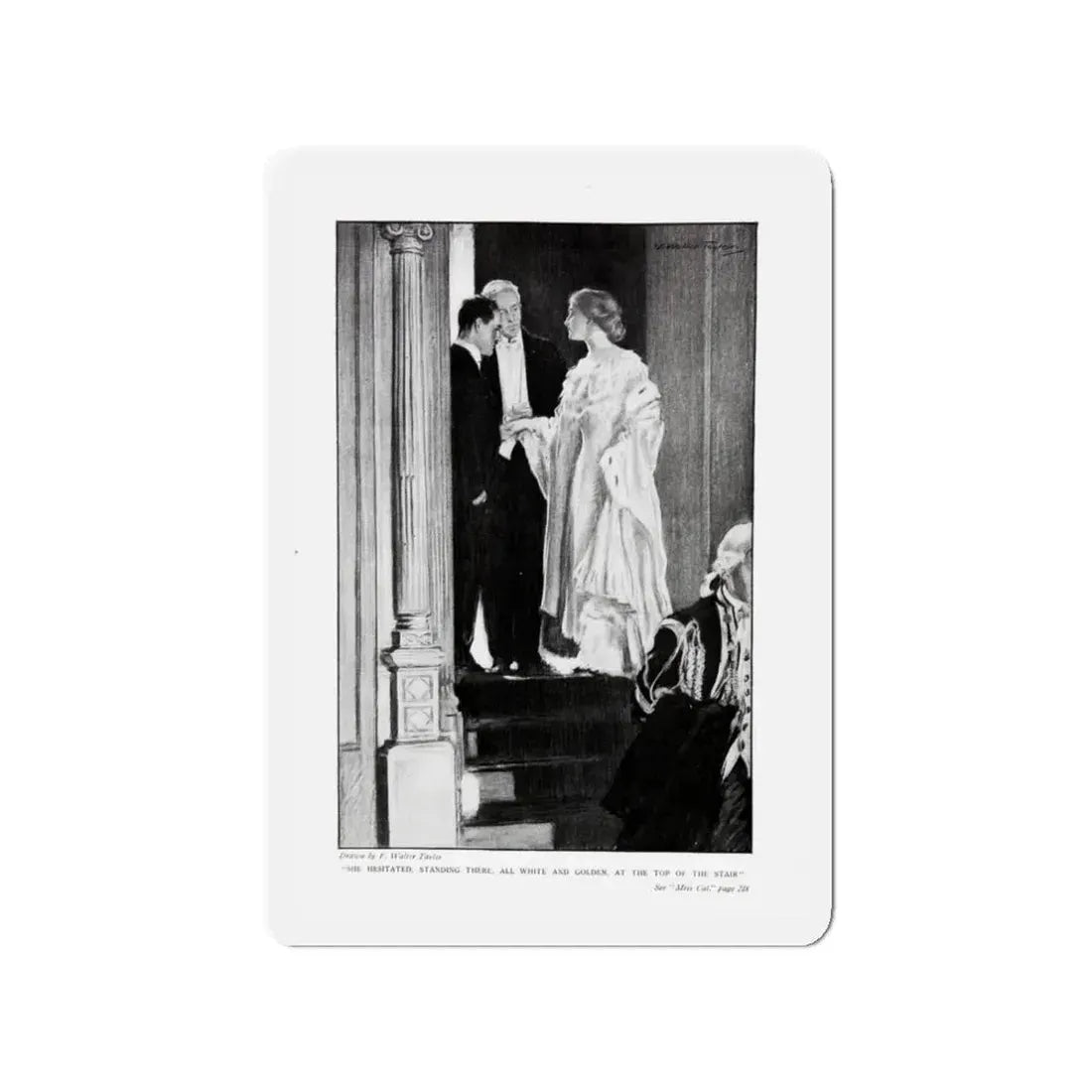 Miss Cal, McClure's Magazine, December 1910 (Magazine Illustration) Refrigerator Magnet - The Sticker Space