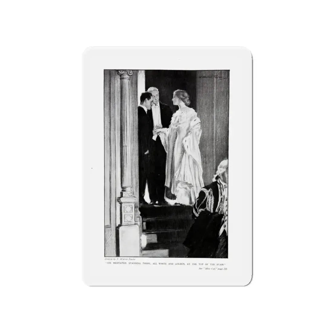 Miss Cal, McClure's Magazine, December 1910 (Magazine Illustration) Refrigerator Magnet - The Sticker Space