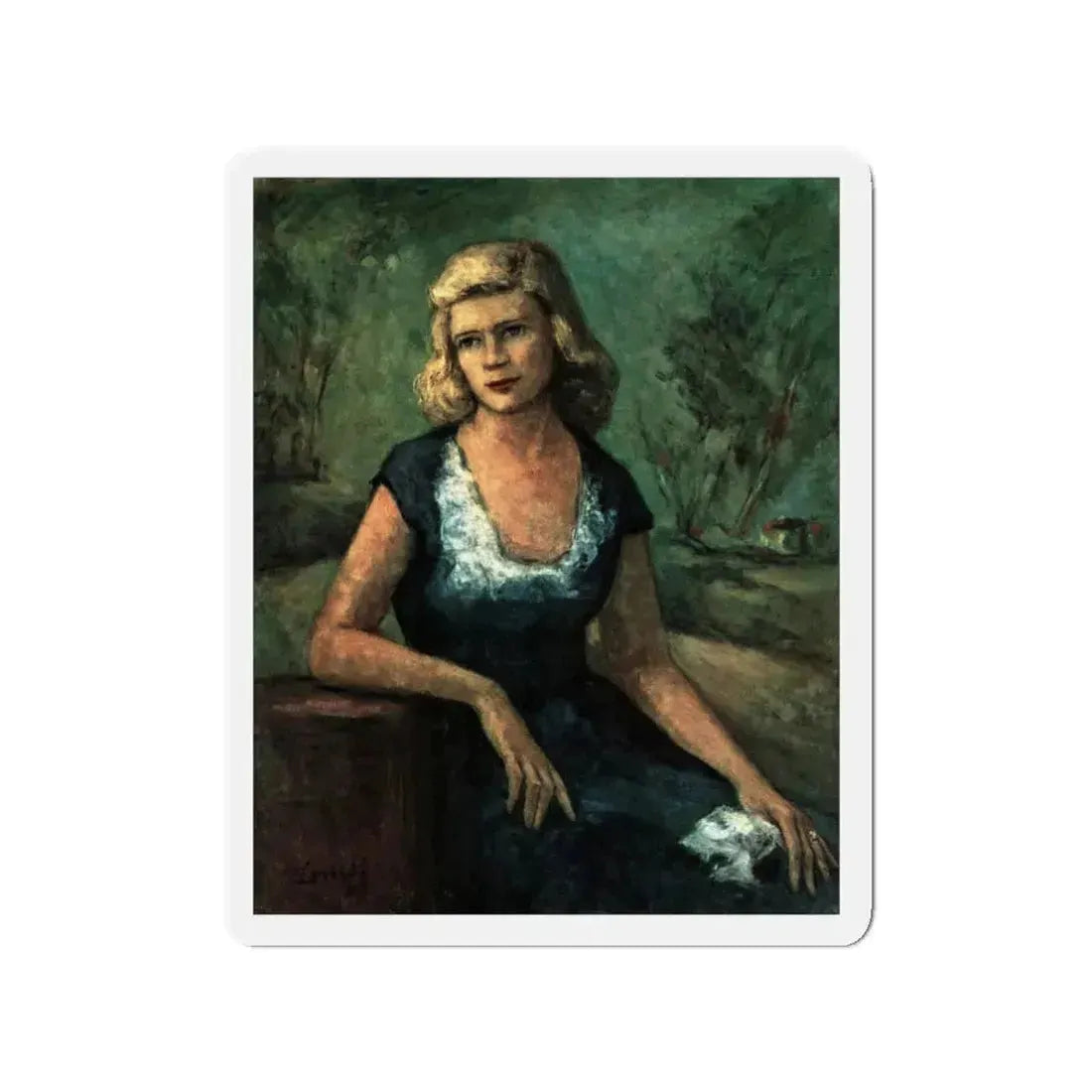 Miss Caroline B. Johnston of Baltimor, Maryland, Collier's magazine, May 29, 1948 (Magazine Illustration) Refrigerator Magnet 3 Inch - The Sticker Space