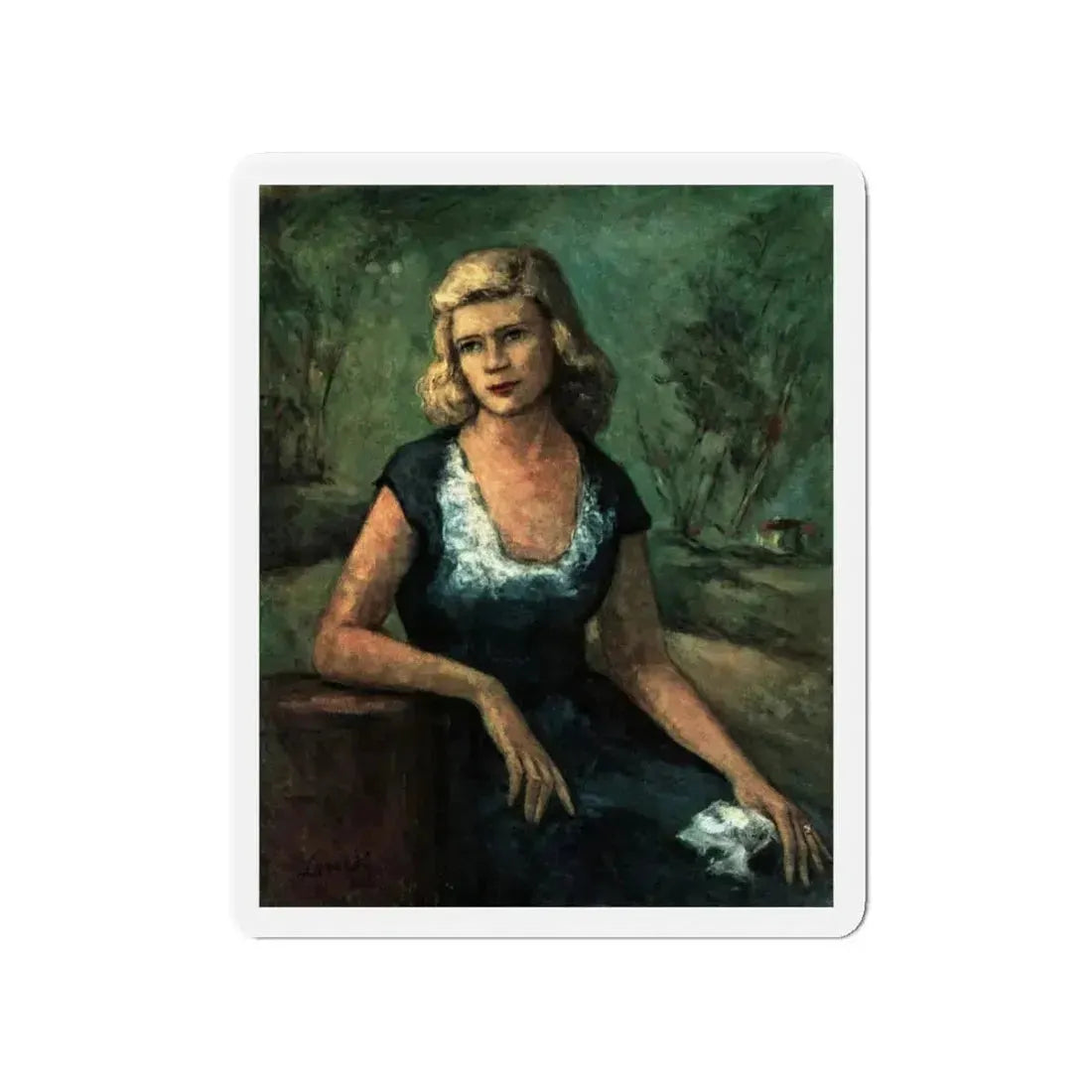 Miss Caroline B. Johnston of Baltimor, Maryland, Collier's magazine, May 29, 1948 (Magazine Illustration) Refrigerator Magnet 4 Inch - The Sticker Space