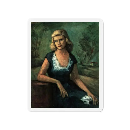 Miss Caroline B. Johnston of Baltimor, Maryland, Collier's magazine, May 29, 1948 (Magazine Illustration) Refrigerator Magnet 4 Inch - The Sticker Space